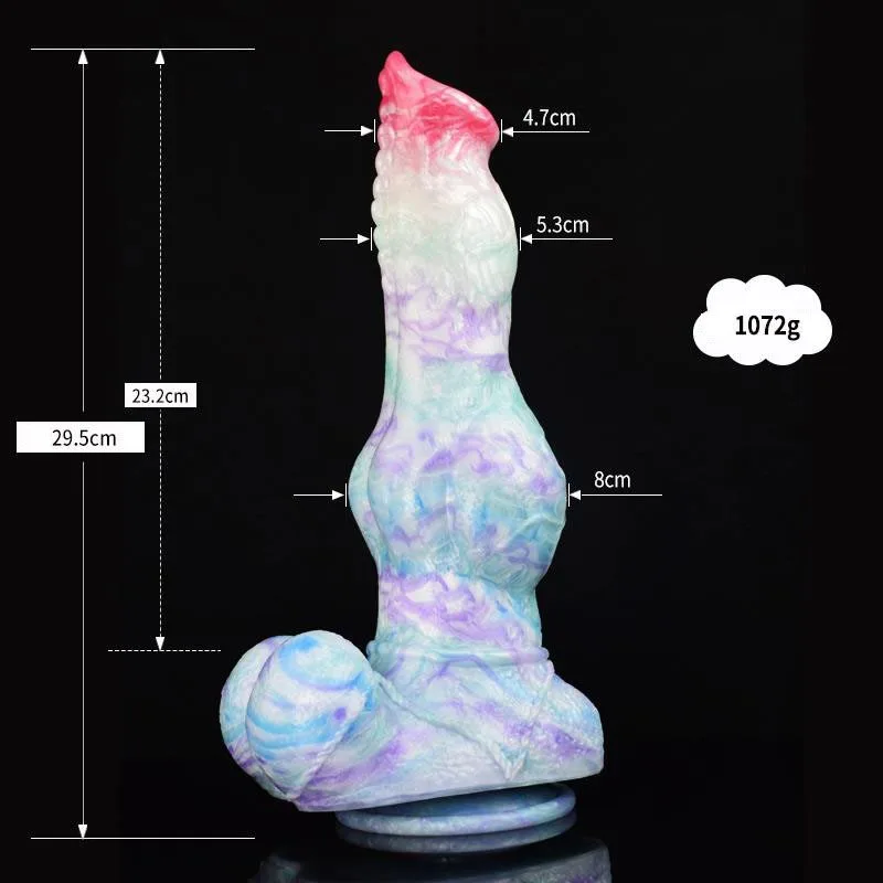 11.5 IN Large Knot Dog Dildo Soft Silicone Animal Cock 1 11.5 IN Large Knot Dog Dildo Soft Silicone Animal Cock 1