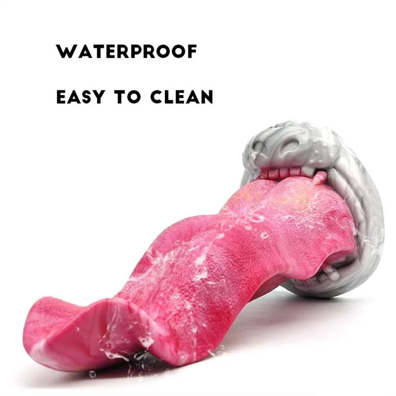 10 IN Realistic Design Monster Wolf Tongue Dildo 3 10 IN Realistic Design Monster Wolf Tongue Dildo 3