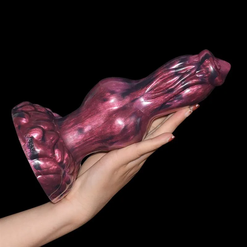 8.5 IN Dildo With A Knot Silicone Dog Cock Toy 3 8.5 IN Dildo With A Knot Silicone Dog Cock Toy 3