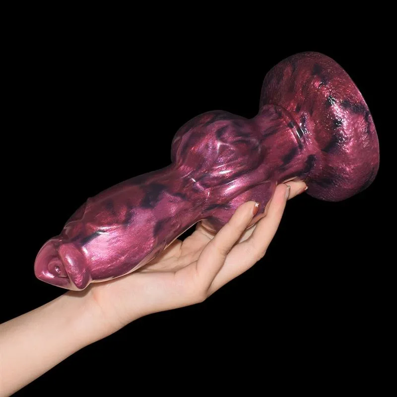 8.5 IN Dog Dildo with Big Knot Silicone Purple Animal Penis 5 8.5 IN Dog Dildo with Big Knot Silicone Purple Animal Penis 5
