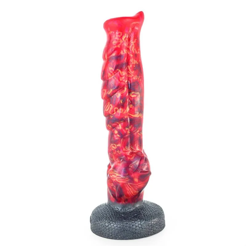750ff4ec02318c29 9.5 Inch Dragon & Dog Penis Silicone Wolf Dildo with Knot