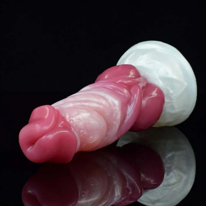6.5 IN Short Demon Dildo With Knot Fantasy Silicone Canine Penis 4 6.5 IN Short Demon Dildo With Knot Fantasy Silicone Canine Penis 4