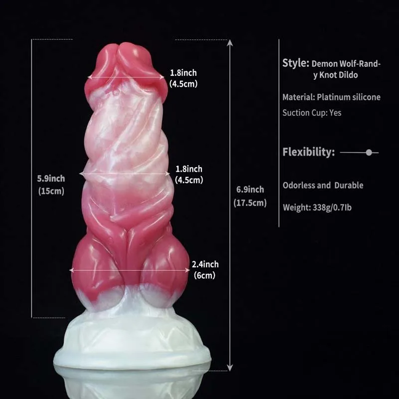 6.5 IN Short Demon Dildo With Knot Fantasy Silicone Canine Penis 1 6.5 IN Short Demon Dildo With Knot Fantasy Silicone Canine Penis 1