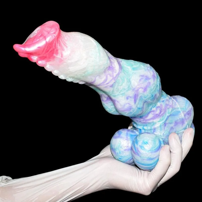 11.5 IN Large Knot Dog Dildo Soft Silicone Animal Cock 4 11.5 IN Large Knot Dog Dildo Soft Silicone Animal Cock 4