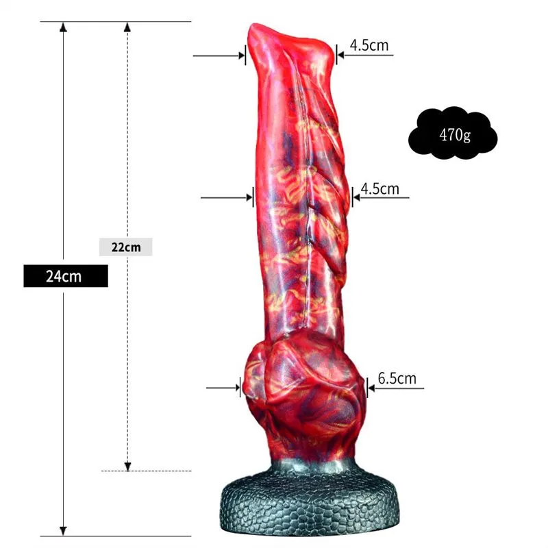 9.5 IN Ribbed Knot Dildo Fantasy Themed Sex Toy 1 9.5 IN Ribbed Knot Dildo Fantasy Themed Sex Toy 1