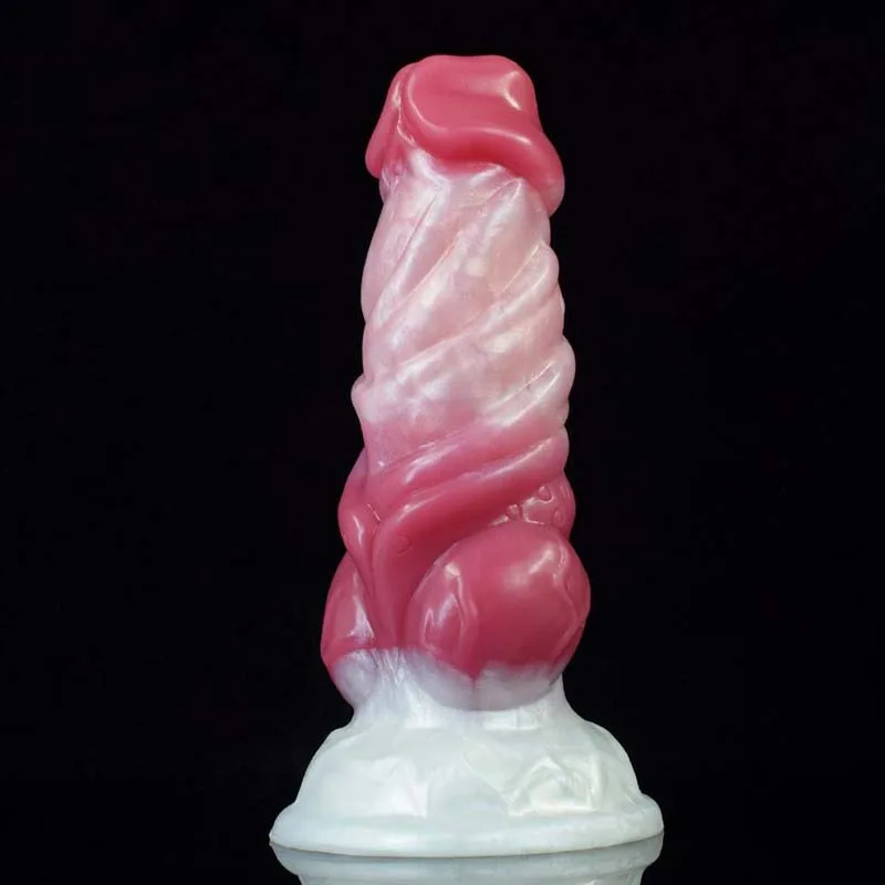 6.5 IN Short Demon Dildo With Knot Fantasy Silicone Canine Penis 3 6.5 IN Short Demon Dildo With Knot Fantasy Silicone Canine Penis 3