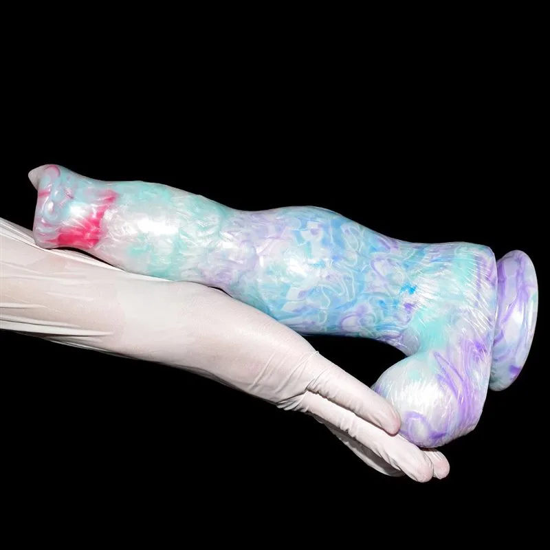 10.5 IN Large Fantasy Dog Penis Dildo with Balls 2 10.5 IN Large Fantasy Dog Penis Dildo with Balls 2