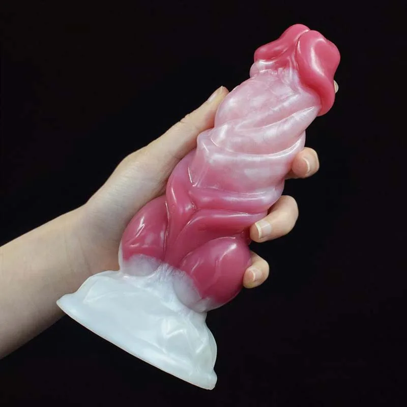 6.5 IN Short Demon Dildo With Knot Fantasy Silicone Canine Penis 6 6.5 IN Short Demon Dildo With Knot Fantasy Silicone Canine Penis 6
