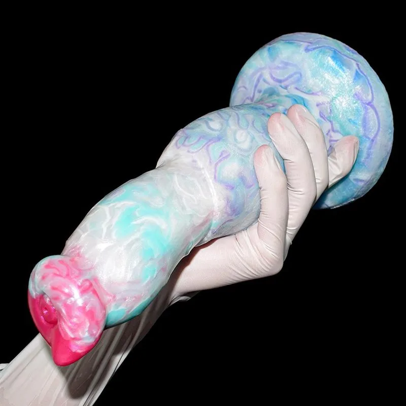 10 IN Silicone Fantasy Knot Animal Dog Penis Dildo 3 10 IN Silicone Fantasy Knot Animal Dog Penis Dildo 3