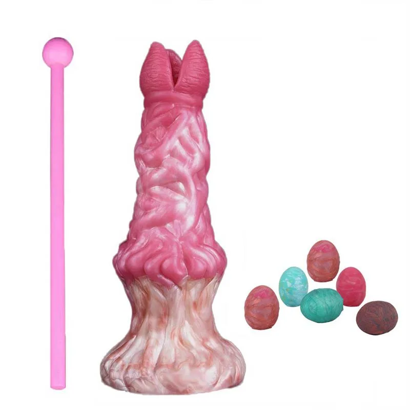00b0f7c873a929ca 8 Inch Silicone Fantasy Ovipositor Egg-Laying Dildo