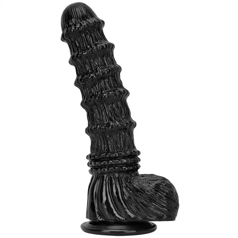 013ad776d268f985 9 / 9.5 / 11 Inches Unique Horse Dildo Black Animal Sex Toy