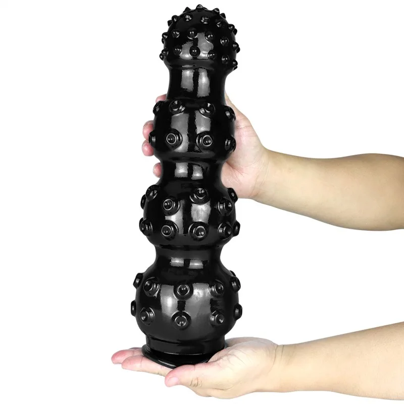 01d7e6cd67b665f3 13 IN Large Black Thick Tentacle Dildo PVC Anal Beads - Image 3