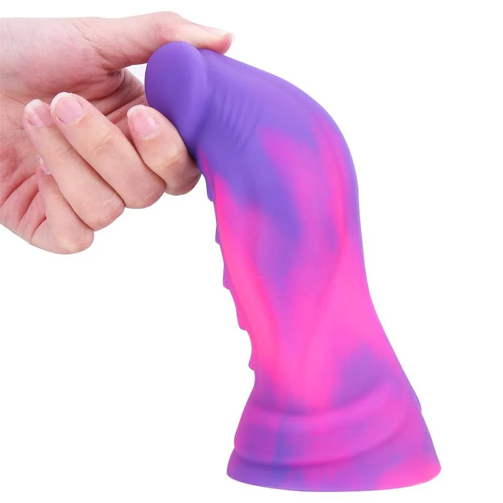 024adba4ffd98e23 7 IN Fat Purple King Cobra-Shaped Snake Dildo - Image 5
