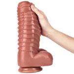 11.5 IN Massive Monster Dildo PVC Alien Sex Toy Black/Blue/Brown - Image 3