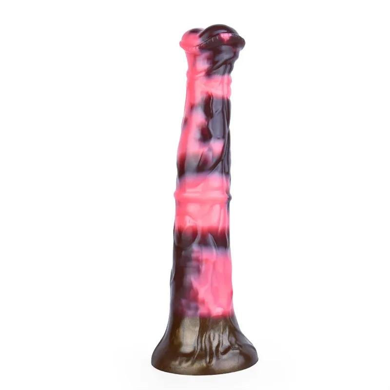 06dfbc651731097a 12 IN Soft Horse Dildo Fantasy Equine Penis Sex Toy - Image 4