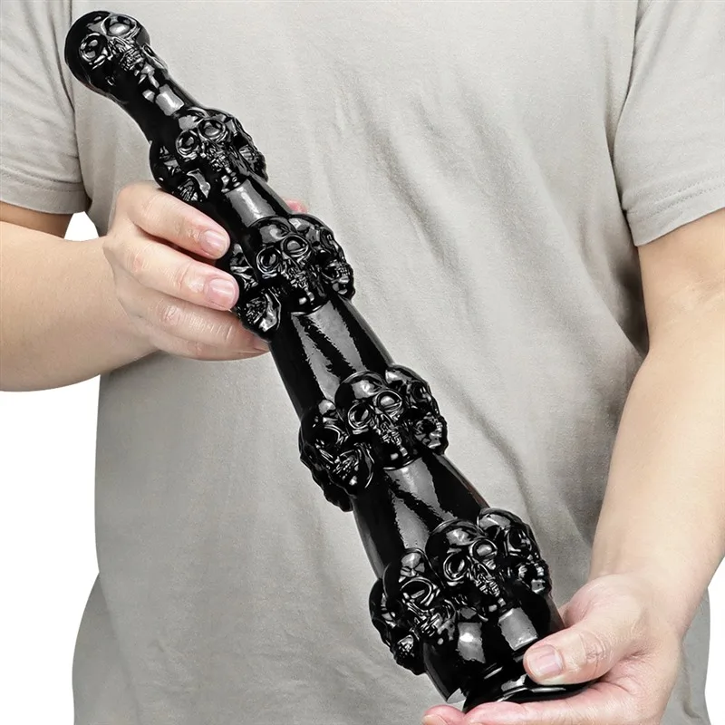 07b31940da4f6a34 14.5 IN Long Bendable Monster PVC Dildo Skull Anal Dilator - Image 6