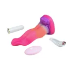 7 IN Small Grow-In-The-Dark Vibrating Monster Tongue Dildo - Image 5