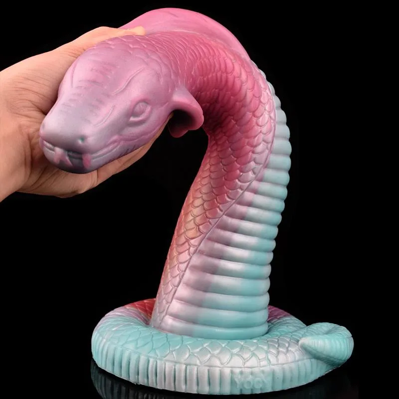 15 IN Giant King Cobra Cock Snake Shaped Dildo 9 15 IN Giant King Cobra Cock Snake Shaped Dildo 9