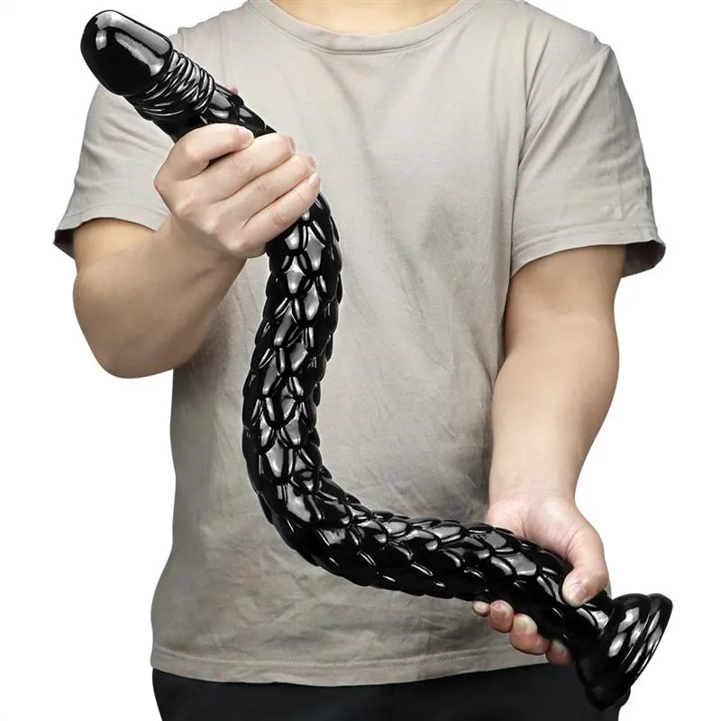 24 IN Extra Long Black Dragon Dildo PVC Anal Snake 2 24 IN Extra Long Black Dragon Dildo PVC Anal Snake 2