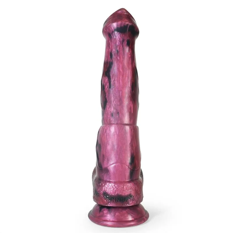 2242e7fe9cac791f 9 IN Silicone Horse Cock Shaped Dildo Realistic Animal Penis - Image 4