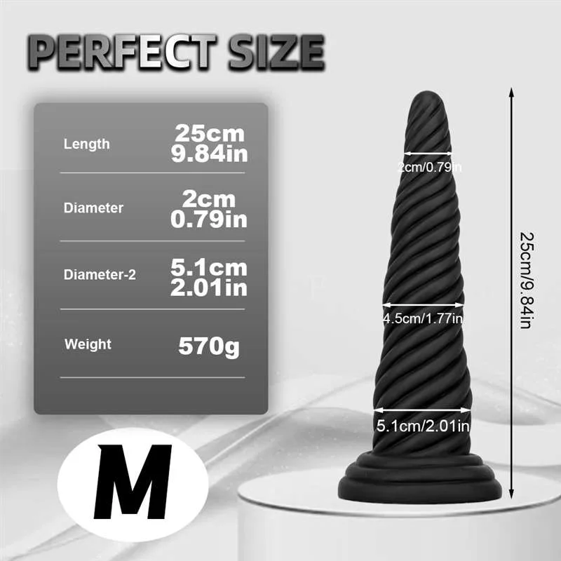 2b34949c39aa31cf 7.8/9.8/11.8 IN Black Silicone Unicorn Horn Dildo Anal Plug - Image 3