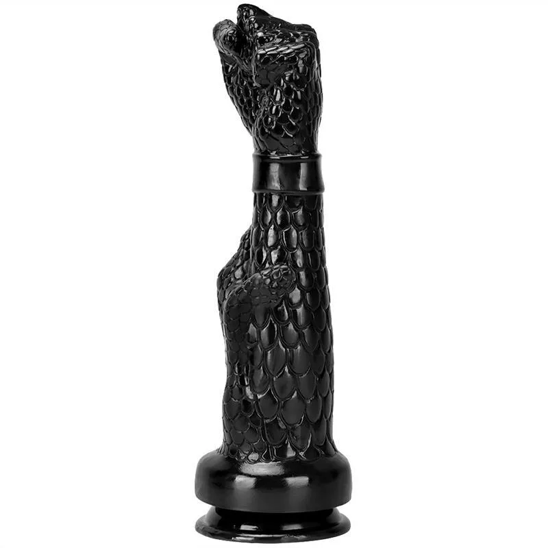 436b1c75e4b1c1ff 13 Inch Huge Black Dragon & Fist PVC Dildo