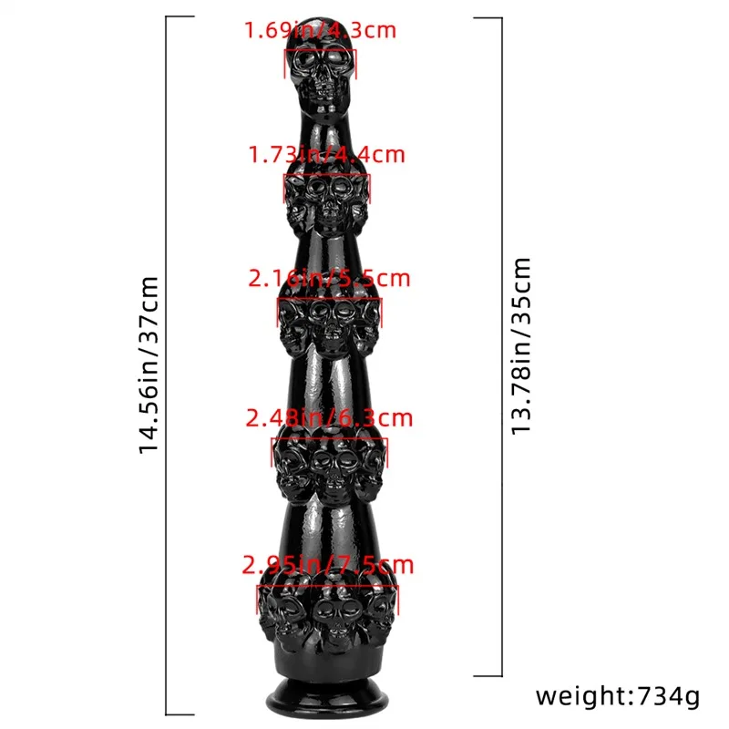 14.5 IN Long Bendable Monster PVC Dildo Skull Anal Dilator 1 14.5 IN Long Bendable Monster PVC Dildo Skull Anal Dilator 1