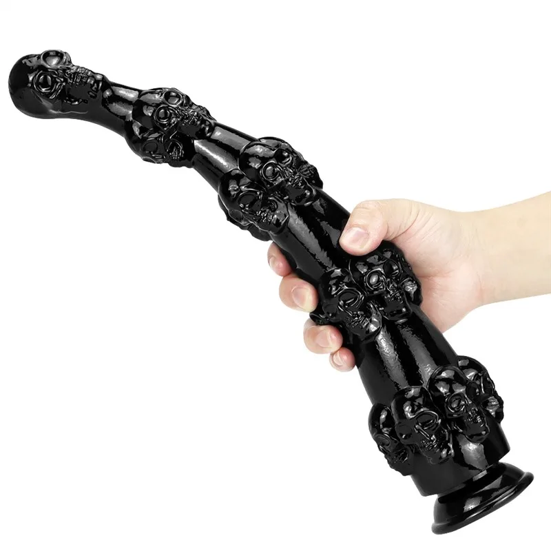 464f823048e57ffb 14.5 IN Long Bendable Monster PVC Dildo Skull Anal Dilator - Image 4