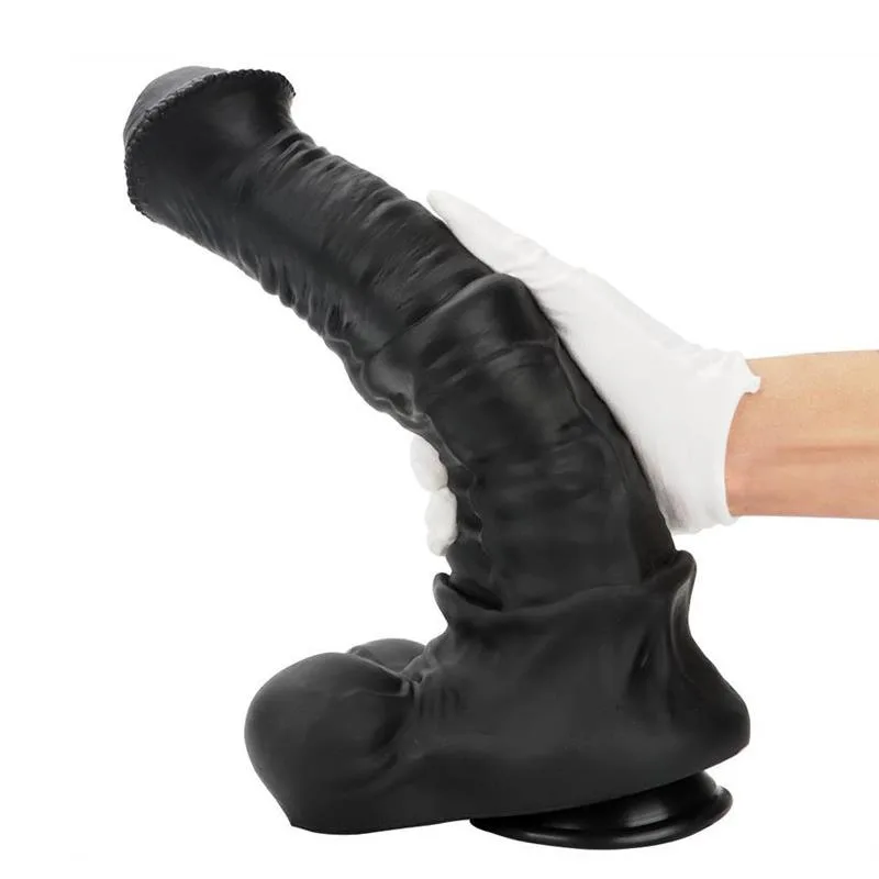 49673f1af7e62186 10/11/13 Inch Huge Black Silicone Horse Cock Dildo