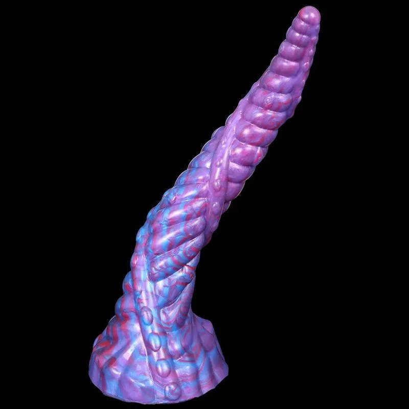 4a832bd2fad395d9 11 IN Long Purple Tentacle Anal Dildo Octopus Sex Toy - Image 2