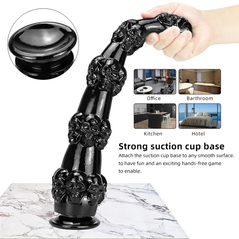 14.5 IN Long Bendable Monster PVC Dildo Skull Anal Dilator 4 14.5 IN Long Bendable Monster PVC Dildo Skull Anal Dilator 4