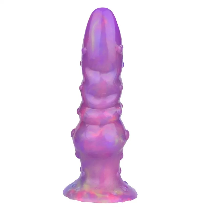 536c410c629d5413 8 IN Glow-In-The-Dark Alien Egg Laying Dildo Ovipositor Sex Toy - Image 6