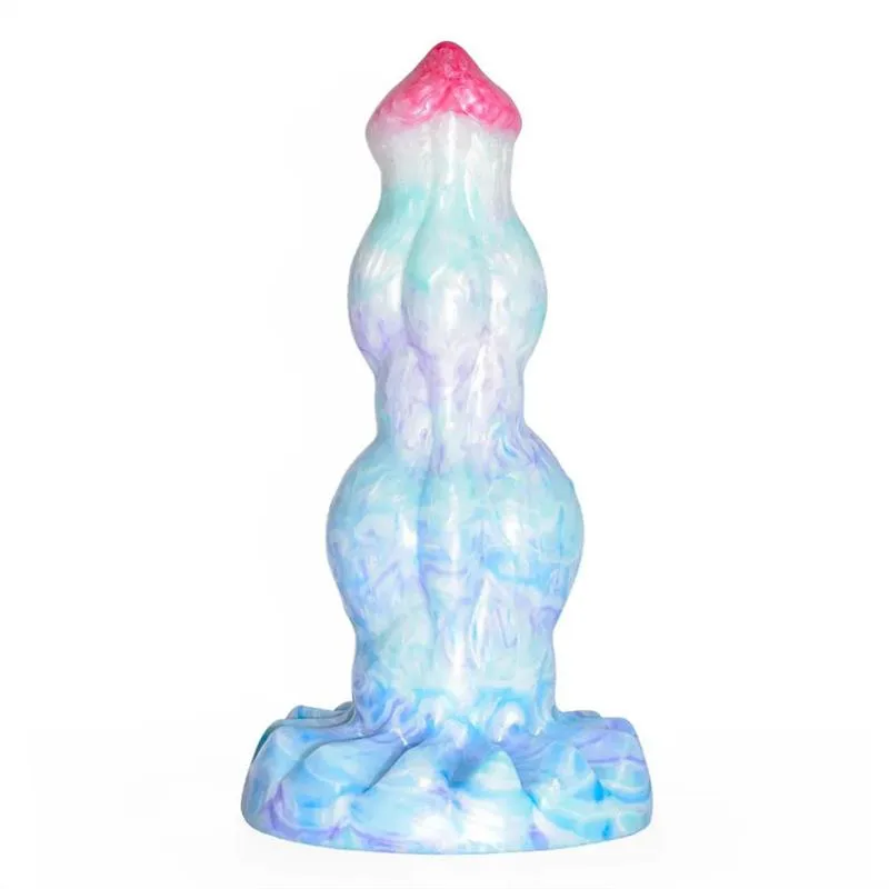 55095786d4c8dae1 9 Inch Double Knot Dog Dildo Fantasy Silicone Animal Penis