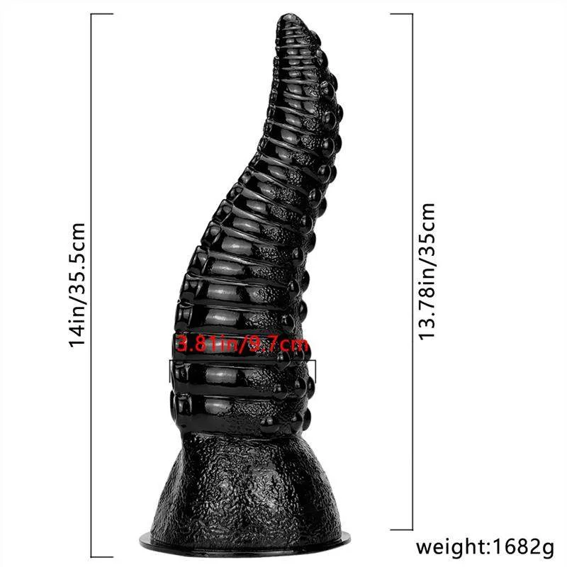 14 IN Huge Black Monster Tentacle Dildo Soft PVC Anal Plug 1 14 IN Huge Black Monster Tentacle Dildo Soft PVC Anal Plug 1