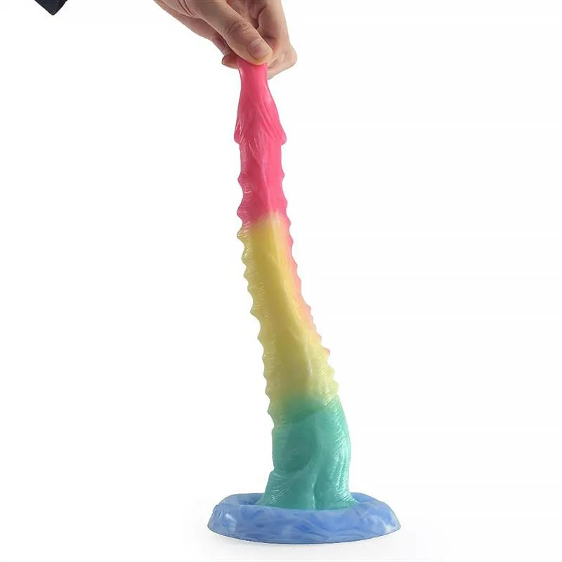56e1d2106f4fcf9e 10.5 IN Long Flexible Snake Anal Dildo Silicone Animal Sex Toy - Image 5