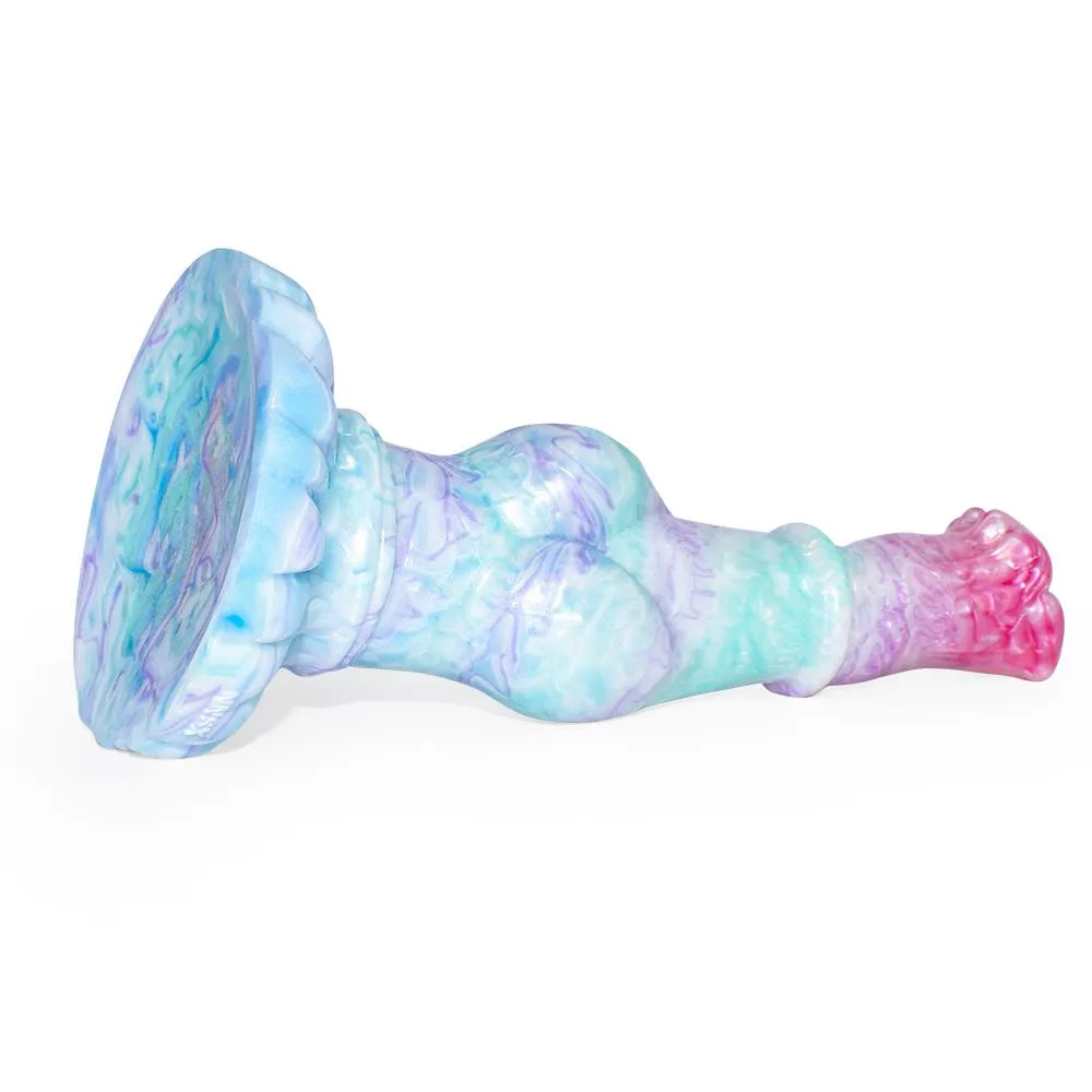 56ee4eeea0b09438 9.5 IN Big Knotted Horse Cock Dildo Soft Silicone Animal Penis - Image 5