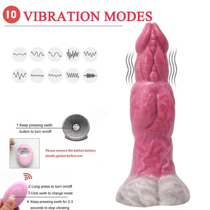 9 IN Rechargeable Fat Alien Vibrating Dildo 2 9 IN Rechargeable Fat Alien Vibrating Dildo 2