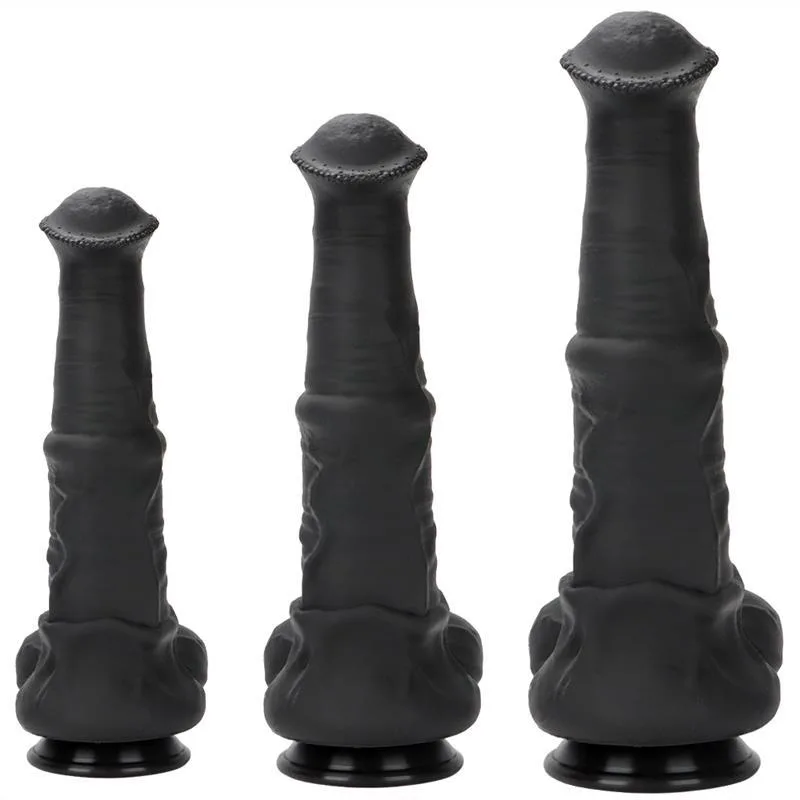 60292da4799a0bcd 10/11/13 IN Huge Black Horse Cock Silicone Animal Dildo - Image 3