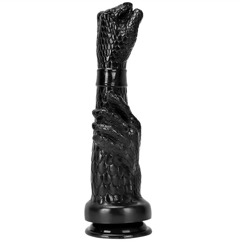 647c5f7efac091ce 13 IN Huge Black Fist PVC Dildo Hand Butt Plug - Image 2