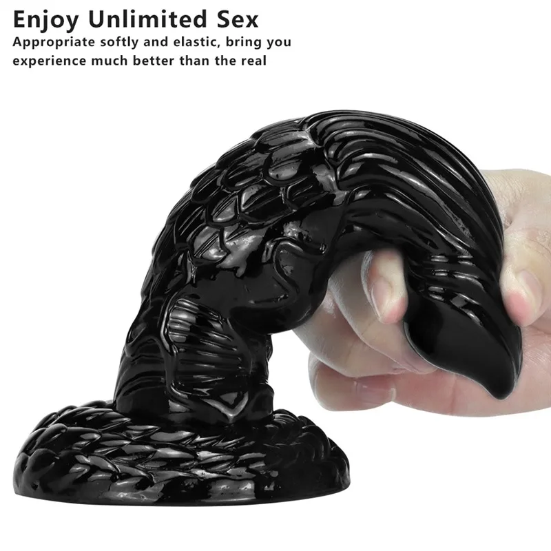 7.5 IN Black Small Dragon Dildo PVC Butt Plug 3 7.5 IN Black Small Dragon Dildo PVC Butt Plug 3