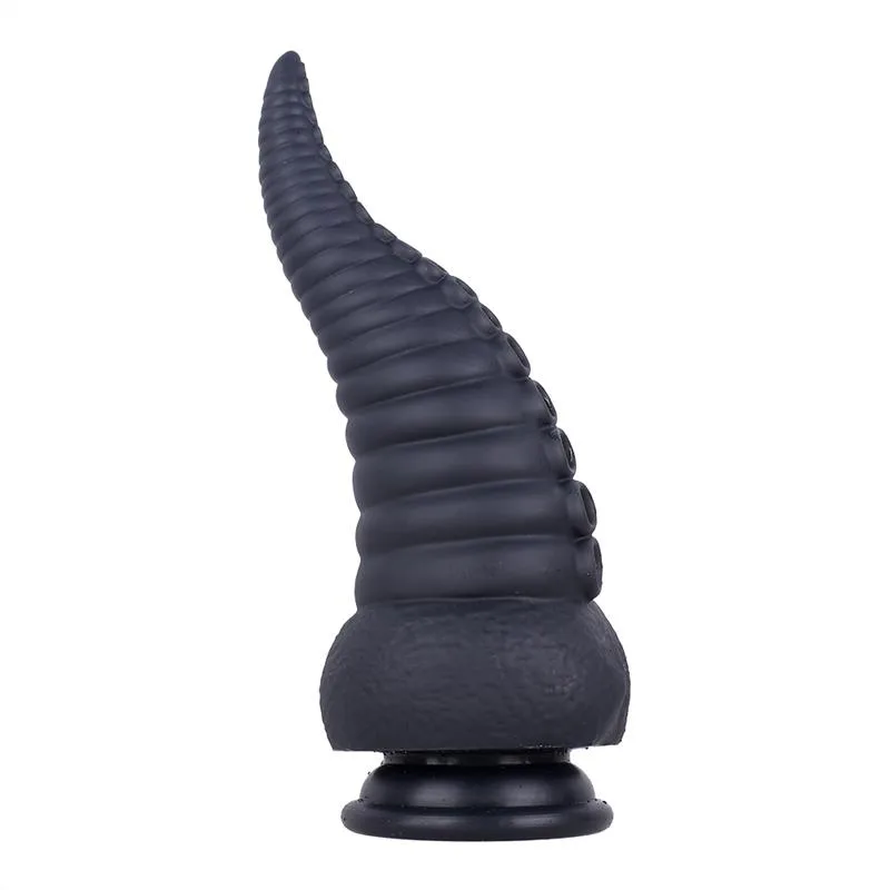 78c82be9e62f352f 8.5 IN Black Tentacle Dildo Liquid Silicone Octopus Anal Plug - Image 5