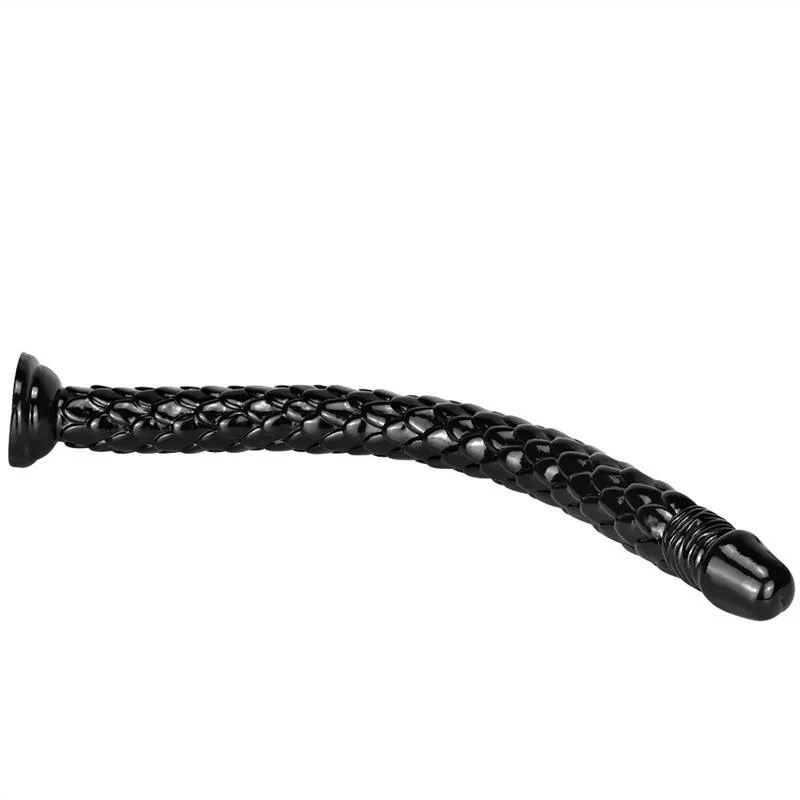 7be52e80652860f7 24 IN Extra Long Black Dragon Dildo PVC Anal Snake - Image 5