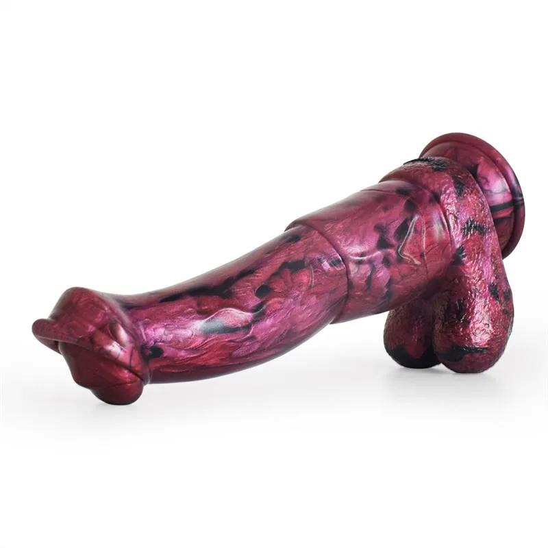 7d9f7f0955fd54af 9 IN Silicone Horse Cock Shaped Dildo Realistic Animal Penis - Image 6
