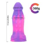 7 IN Fat Purple King Cobra-Shaped Snake Dildo - Image 6