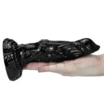 7.5 IN Black Small Dragon Dildo PVC Butt Plug - Image 7