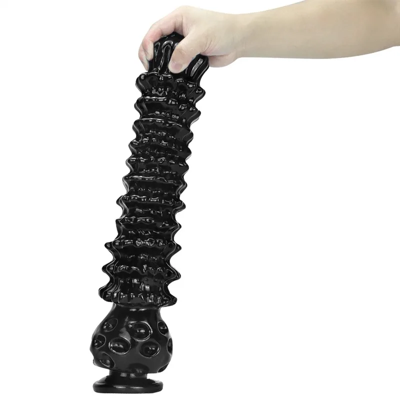 b61dc2232a4b0888 16.5 IN Giant Black Monster Dildo Demon PVC Anal Plug - Image 4