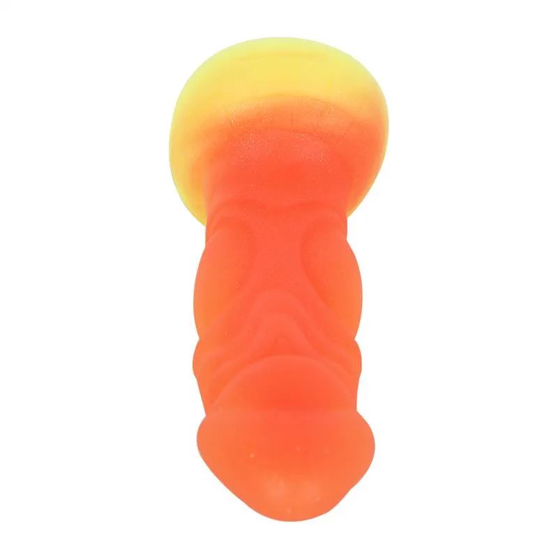 be319256b16473b5 7 IN Orange Dragon Dildo Soft Silicone Anal Plug - Image 6