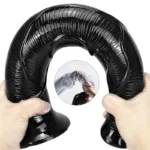 17 IN Oversized Black Pony Cock Animal Horse PVC Dildo - Image 5