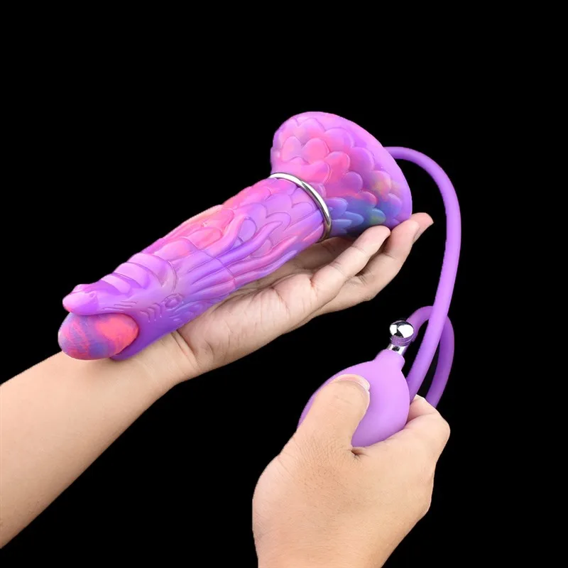 7 IN Glow-In-The-Dark Dragon Head Shaped Egg-Laying Dildo Ovipositor Sex Toy 5 7 IN Glow-In-The-Dark Dragon Head Shaped Egg-Laying Dildo Ovipositor Sex Toy 5