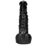 9.5 IN Black Horse Dick PVC Animal Dildo Sex Toy - Image 5